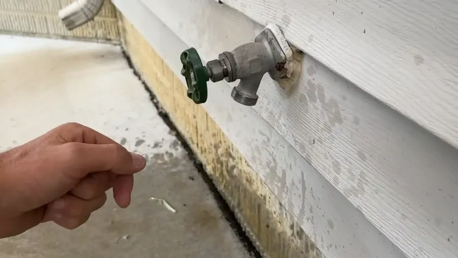 Water service line pressure test at the curb meter in Tyler TX