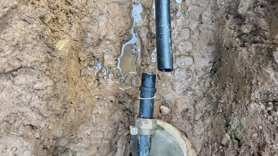 Wet yard investigation with acoustic correlator locating a buried line leak in Tyler TX